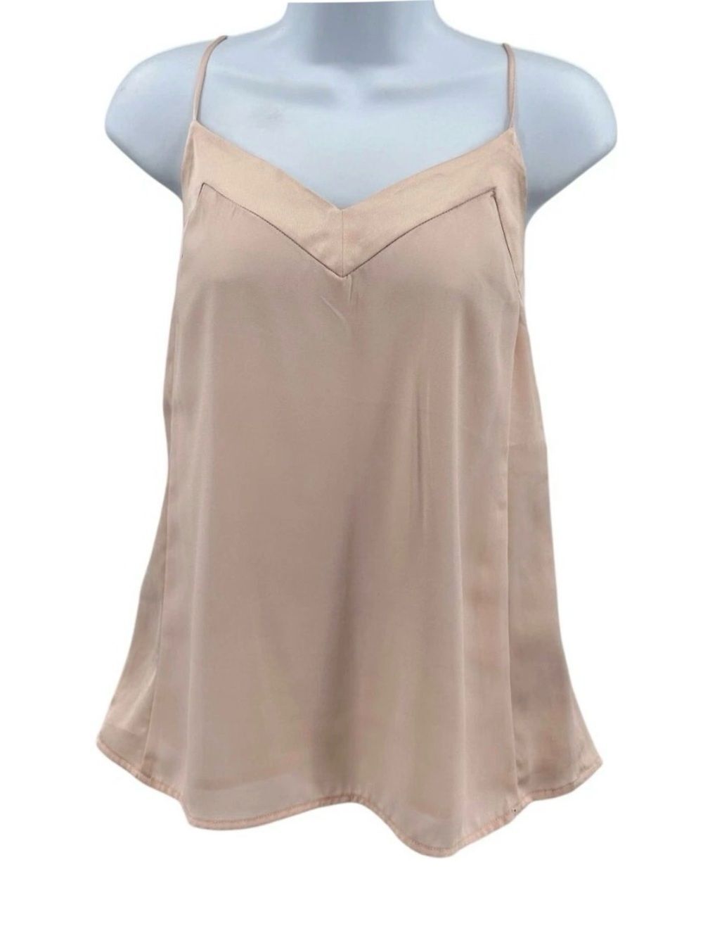 NWT Banana Republic Blush Satin V-Neck Spaghetti Strap Camisole XL 14